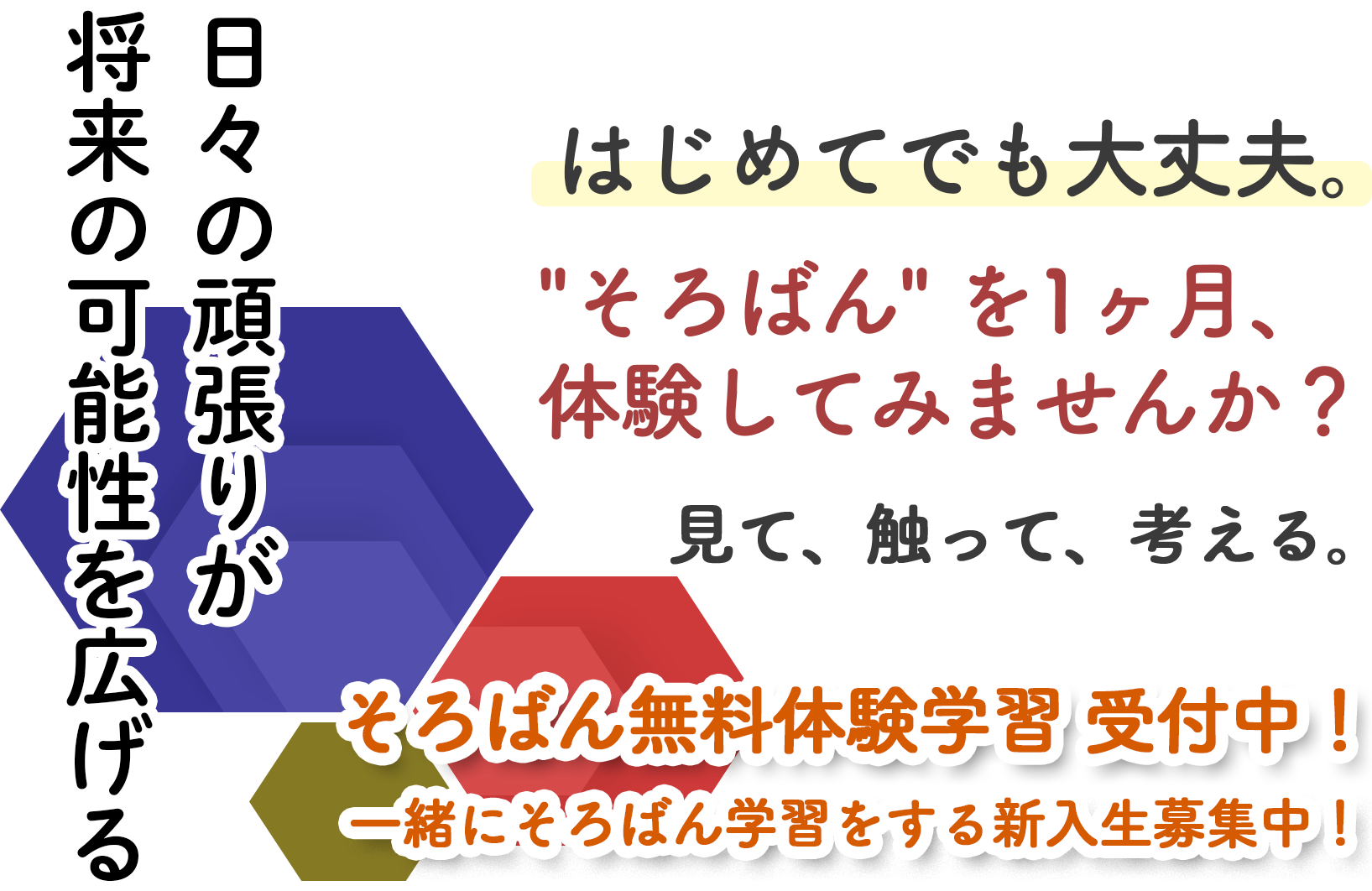 日々の頑張りが将来の可能性を広げる